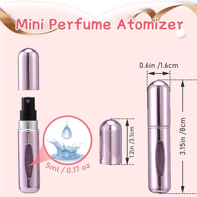 6 PCS Mini Perfume Atomizer Bottles