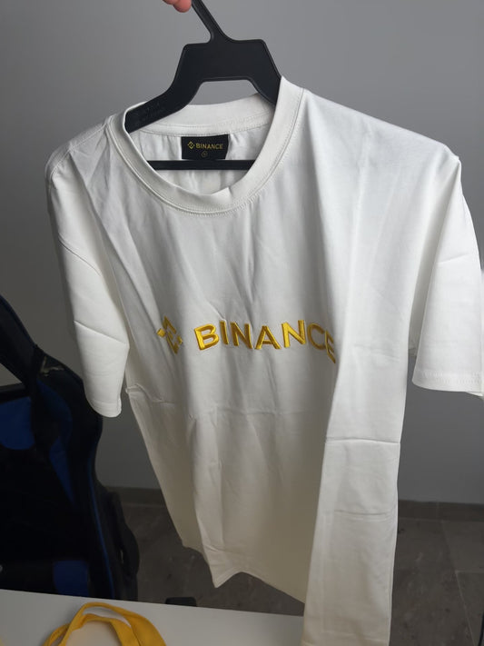 Binance white t shirt